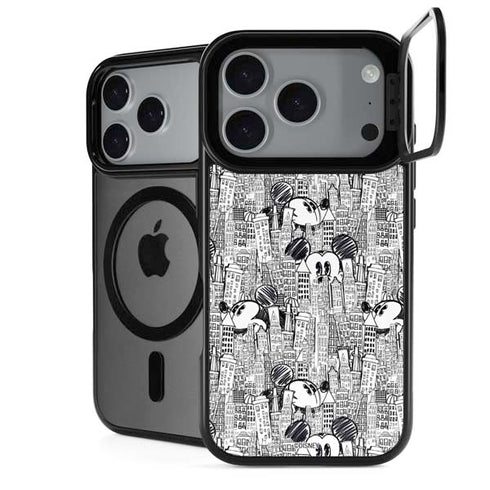 Disney Mickey Mouse Cityscape Sketch iPhone 18 Pro Max Kickstand Case