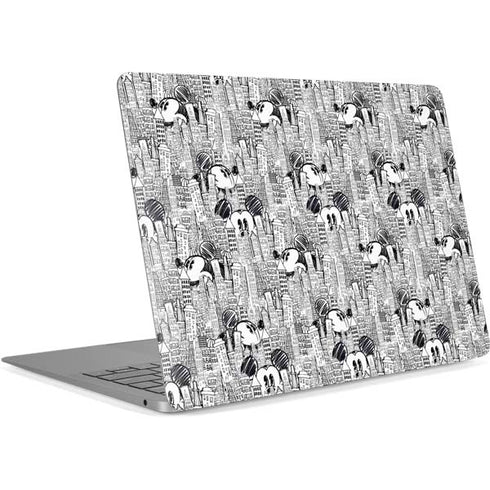 Disney Mickey Mouse Cityscape Sketch Apple MacBook Air Skin