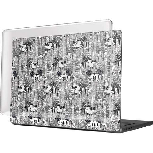 Disney Mickey Mouse Cityscape Sketch MacBook Pro 14in (2021-24) Case plus Skin