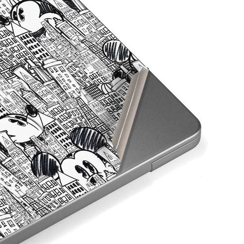Disney Mickey Mouse Cityscape Sketch Apple MacBook Pro 14-inch Skin