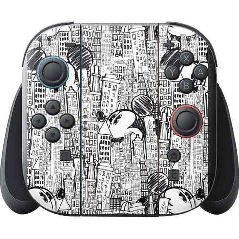 Disney Mickey Mouse Cityscape Sketch Nintendo Switch 2 (2025) with Joy-Con Skin