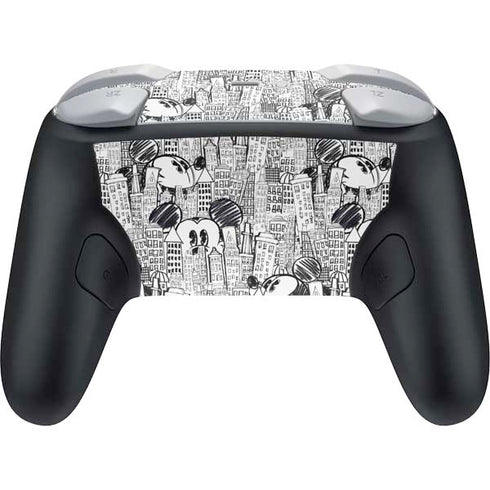 Disney Mickey Mouse Cityscape Sketch Nintendo Switch 2 (2025) Pro Controller Skin