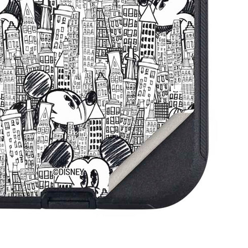 Disney Mickey Mouse Cityscape Sketch Otterbox Defender iPhone Skin