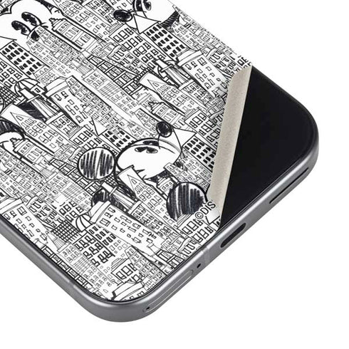 Disney Mickey Mouse Cityscape Sketch Google Pixel 9 Skin