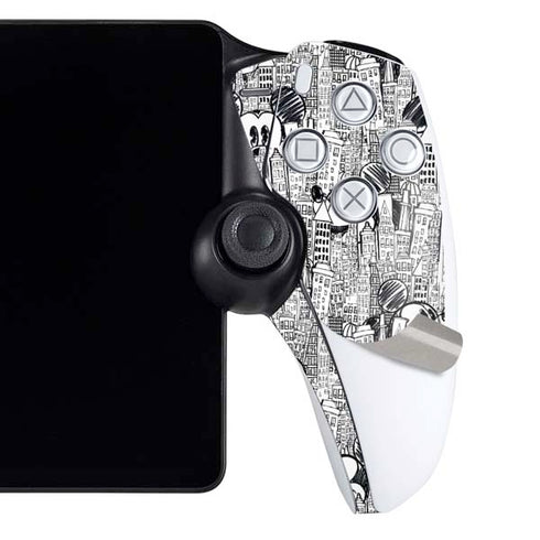 Disney Mickey Mouse Cityscape Sketch PlayStation Portal Remote Player Skin