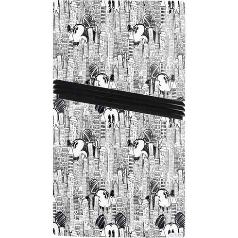 Disney Mickey Mouse Cityscape Sketch PS5 Pro Console Skin