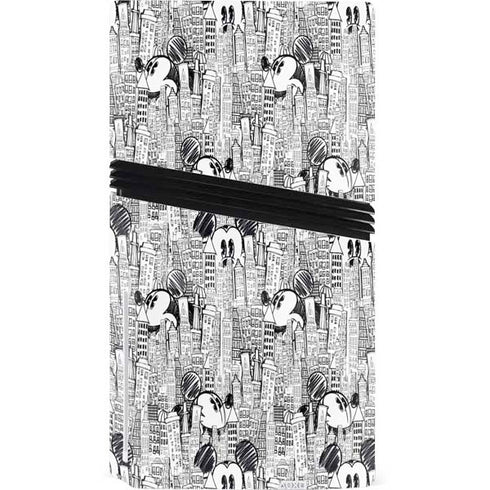 Disney Mickey Mouse Cityscape Sketch PS5 Pro Disk Bundle Skin