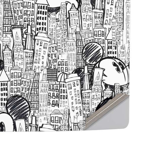 Disney Mickey Mouse Cityscape Sketch PS5 Pro Disk Console Skin