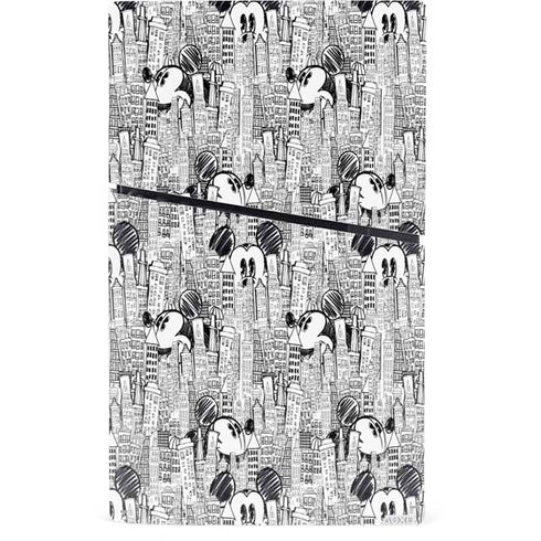 Disney Mickey Mouse Cityscape Sketch PS5 Slim Digital Edition Console Skin