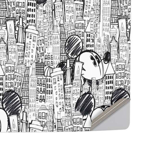 Disney Mickey Mouse Cityscape Sketch PS5 Slim Digital Edition Console Skin