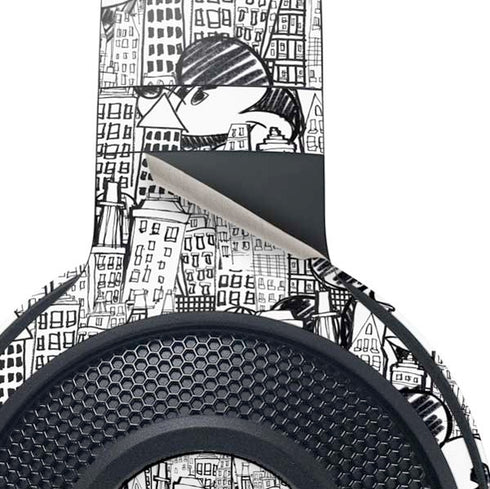 Disney Mickey Mouse Cityscape Sketch Razer Kraken X Skin