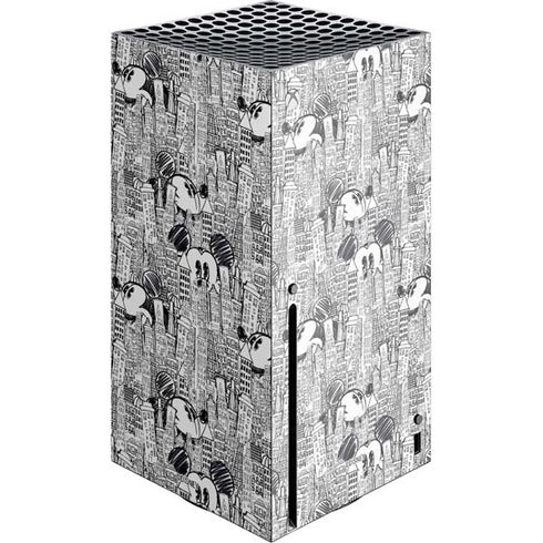 Disney Mickey Mouse Cityscape Sketch Xbox Series X Skins