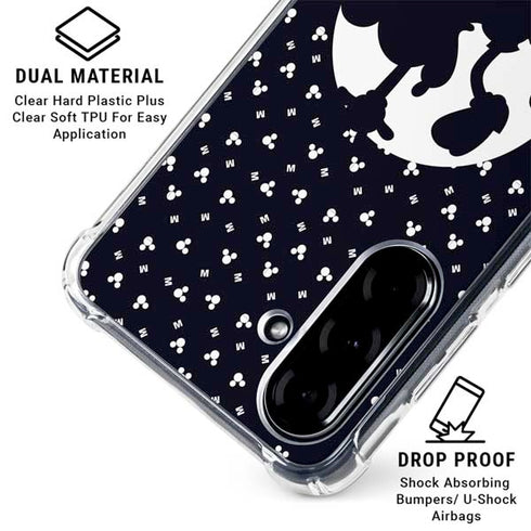 Disney Mickey Mouse Falling Silhouette Galaxy A36 5G Clear Case