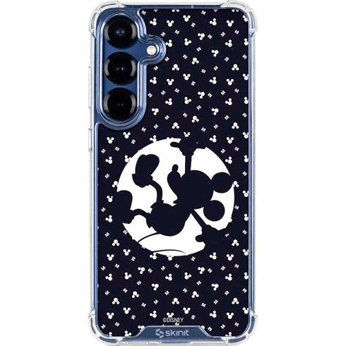 Disney Mickey Mouse Falling Silhouette Galaxy S25 Plus Clear Case