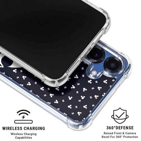 Disney Mickey Mouse Falling Silhouette Galaxy S25 Plus Clear Case
