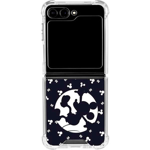Disney Mickey Mouse Falling Silhouette Galaxy Z Flip6 Clear Case