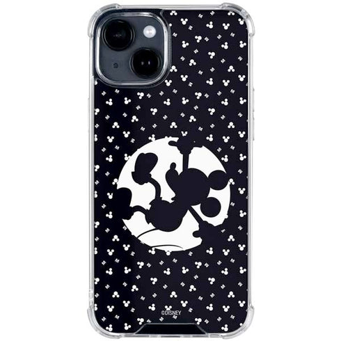 Disney Mickey Mouse Falling Silhouette iPhone 15 Clear Case