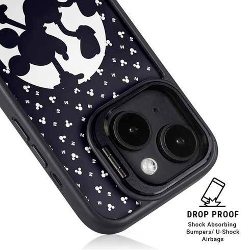 Disney Mickey Mouse Falling Silhouette iPhone 15 Plus Kickstand Case