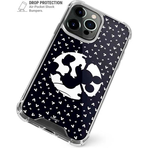 Disney Mickey Mouse Falling Silhouette iPhone 15 Pro Max Clear Case