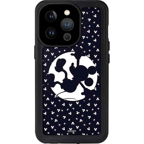 Disney Mickey Mouse Falling Silhouette iPhone 15 Pro Waterproof Case