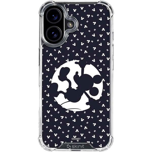 Disney Mickey Mouse Falling Silhouette iPhone 16 Plus Clear Case