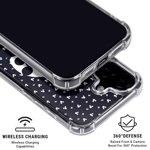Disney Mickey Mouse Falling Silhouette iPhone 16 Plus Clear Case