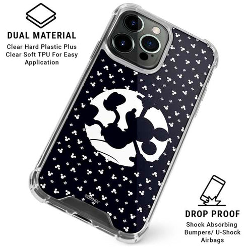 Disney Mickey Mouse Falling Silhouette iPhone 16 Pro Clear Case