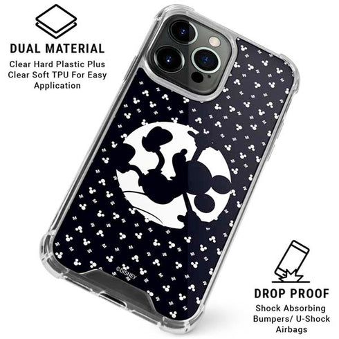 Disney Mickey Mouse Falling Silhouette iPhone 16 Pro Max Clear Case