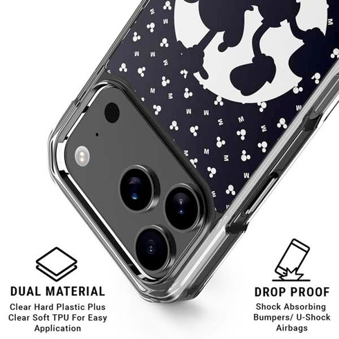 Disney Mickey Mouse Falling Silhouette iPhone 18 Pro Clear Case