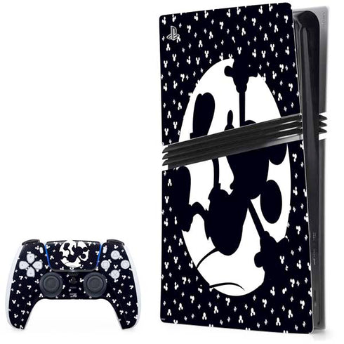 Disney Mickey Mouse Falling Silhouette PS5 Pro Bundle Skin