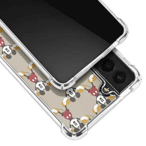 Disney Mickey Mouse Pattern Formation Galaxy S22 Plus Clear Case