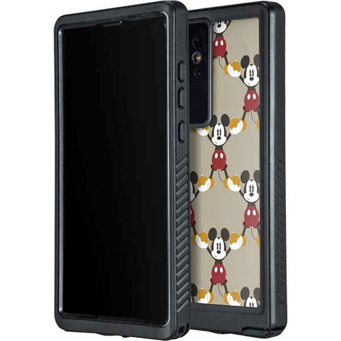 Disney Mickey Mouse Pattern Formation Galaxy S24 Ultra Waterproof Case