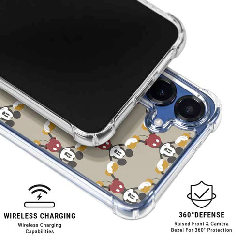 Disney Mickey Mouse Pattern Formation Galaxy S25 Clear Case