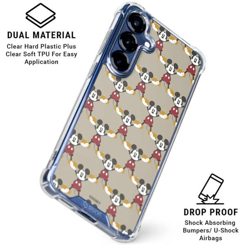 Disney Mickey Mouse Pattern Formation Galaxy S25 Clear Case