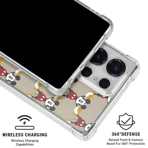 Disney Mickey Mouse Pattern Formation Galaxy S25 Ultra Clear Case