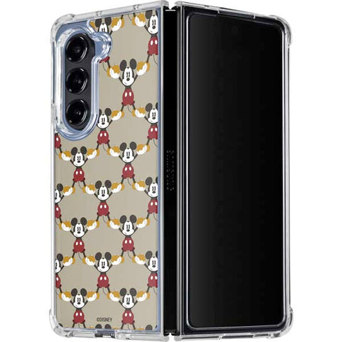 Disney Mickey Mouse Pattern Formation Galaxy Z Fold5 5G Clear Case