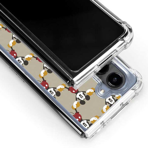 Disney Mickey Mouse Pattern Formation Galaxy Z Fold5 5G Clear Case