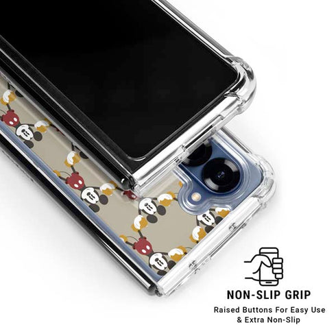 Disney Mickey Mouse Pattern Formation Galaxy Z Fold6 Clear Case