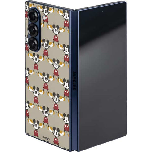 Disney Mickey Mouse Pattern Formation Galaxy Z Fold6 Skin