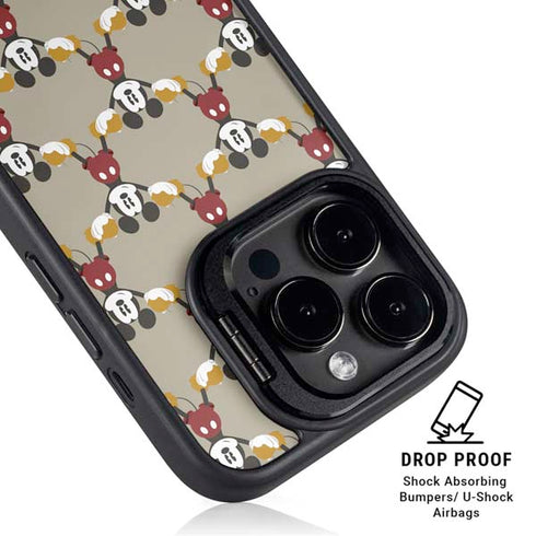 Disney Mickey Mouse Pattern Formation iPhone 14 Pro Max Kickstand Case