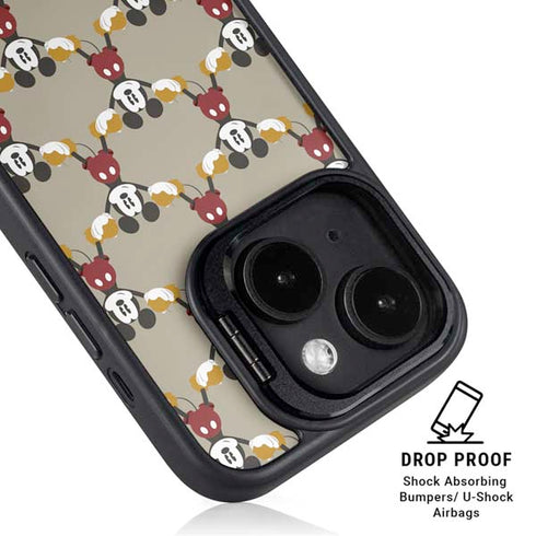 Disney Mickey Mouse Pattern Formation iPhone 15 Kickstand Case
