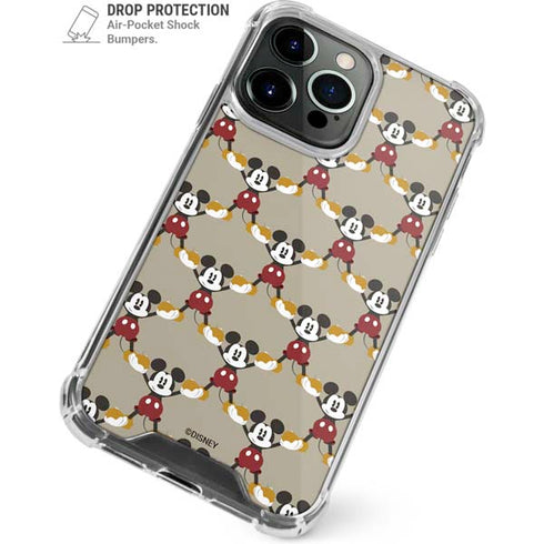 Disney Mickey Mouse Pattern Formation iPhone 15 Pro Max Clear Case