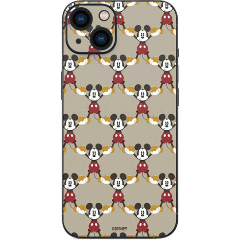 Disney Mickey Mouse Pattern Formation iPhone 15 Skin