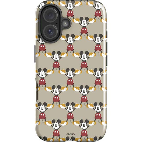 Disney Mickey Mouse Pattern Formation iPhone 16 Plus Impact Case