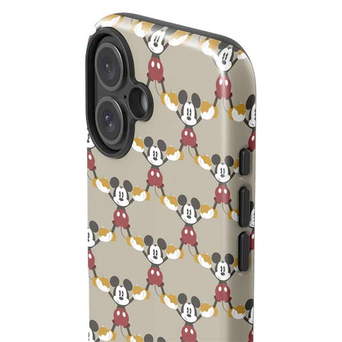 Disney Mickey Mouse Pattern Formation iPhone 16 Plus Impact Case
