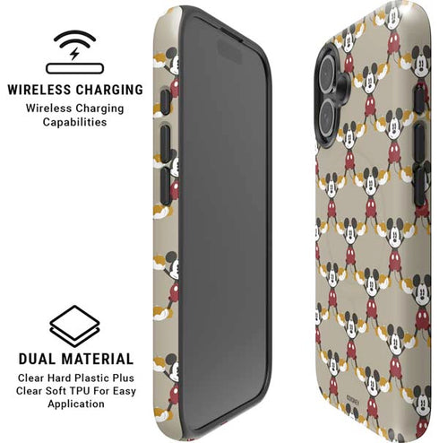 Disney Mickey Mouse Pattern Formation iPhone 16 Plus Magsafe Impact Case