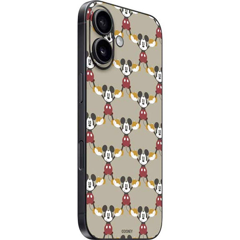 Disney Mickey Mouse Pattern Formation iPhone 16 Plus Skin