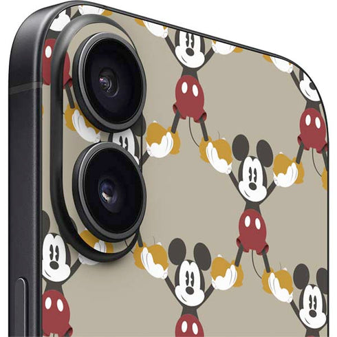 Disney Mickey Mouse Pattern Formation iPhone 16 Plus Skin