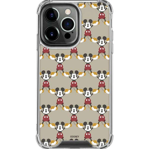 Disney Mickey Mouse Pattern Formation iPhone 16 Pro Max Clear Case