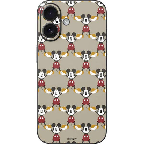 Disney Mickey Mouse Pattern Formation iPhone 16 Skin
